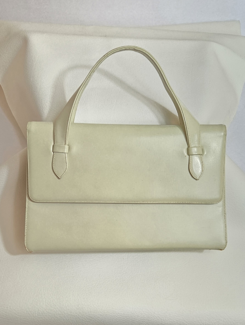 Vinrage, Cream Structured Top-Handle Women’s Bag